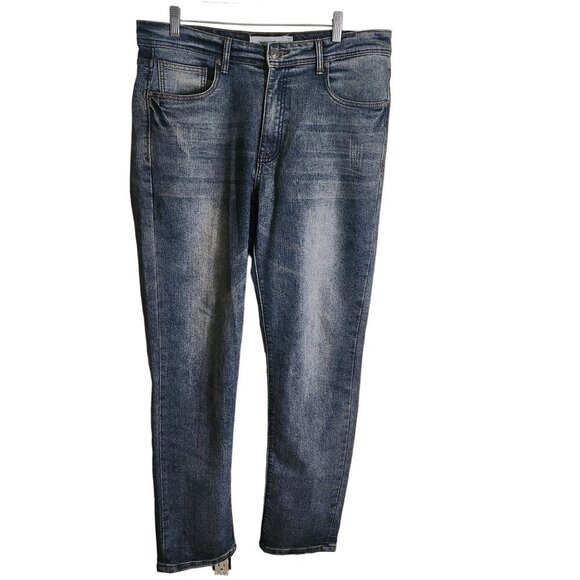 Stitches & Rivets Straight Leg 5 Pocket Jeans Size 36X32 - Picture 1 of 6